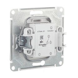 Переключатель с/у Atlasdesign Aqua ATN440161, 1 клавиша, б/инд, IP44, белый