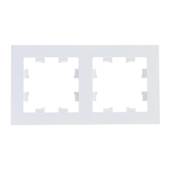 Рамка 2-х постовая AtlasDesign ATN000102, универсальная, белая