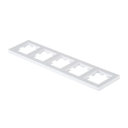 Рамка AtlasDesign ATN000105, 5-ти постовая, универсальная, белая