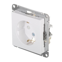 Розетка с/у Atlasdesign ATN000145, 1 гнездо, с/з, з/ш, белая