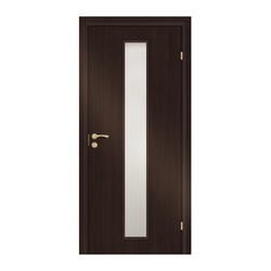 Полотно дверное OLOVI ламинир. Венге 800х2000мм со стеклом L2 с замком