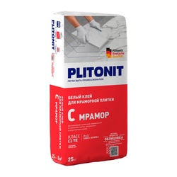 Клей для плитки, мрамора и мозаики Plitonit С Мрамор (25 кг)