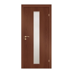 Полотно дверное OLOVI ламинир. Итальянский Орех 800х2000мм со стеклом L2 с замком