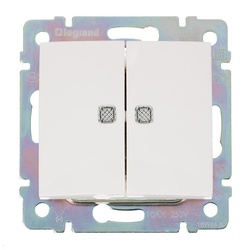 Выключатель с/у Valena 694290, 2 клавиши, с/инд, белый