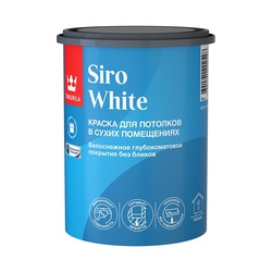 Краска для потолка Tikkurila/Tikkivala Siro White основа А глубокоматовая (0,9 л)