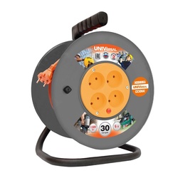 Удлинитель силовой на катушке 9634148 ПВС 2х0,75, 1300 Вт, б/з, 30 м