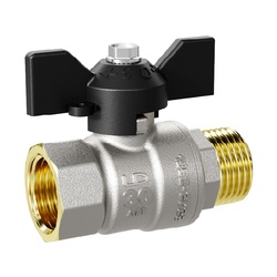 Кран шаровый PN40, 3/4" В/Н, бабочка