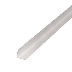 Угол отделочный из ПВХ, белый, 2700х20х20 мм