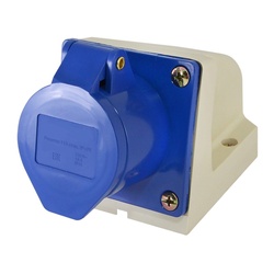 Розетка стационарная для открытой проводки 123, 2Р+РЕ, 32A, 230В, IP44