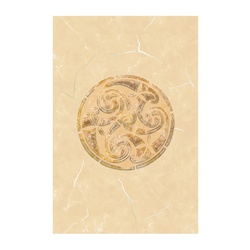 Декор настенный Axima Веста D1, бежевый с золотом, 200х300х7 мм