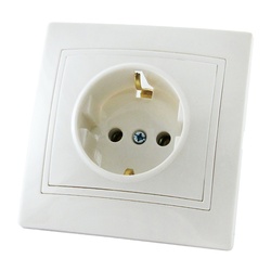 Розетка с/у Таймыр SQ1814-0012, 1 гнездо, с/з, белая