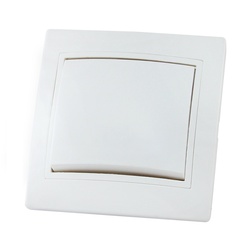 Выключатель с/у Таймыр SQ1814-0001, 1 клавиша, б/инд, белый