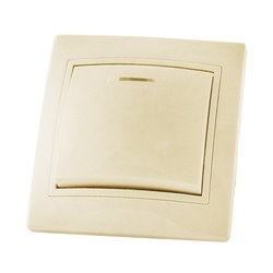 Выключатель с/у Таймыр SQ1814-0104, 1 клавиша, с/инд, слоновая кость