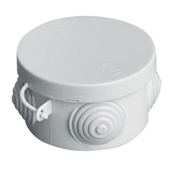 Коробка разветвительная о/у d=85мм h=40мм, 4 ввода, серая IP54