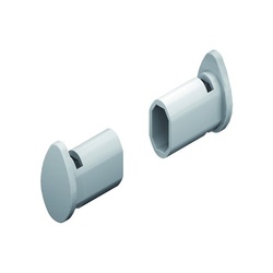 Заглушка торцевая для платяной штанги, серая (2 шт.)