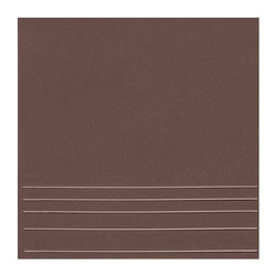 Ступень клинкерная плитка Керамин Амстердам 4, коричневая, 298х298х8 мм