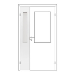 Полотно дверное ответка Olovi, со стеклом, белое, левое, с/п, с/ф (L1 М3 345х2050 мм)