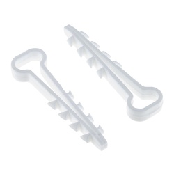 Дюбель-хомут для плоского кабеля 5-10 мм нейлон белый (уп. 100 шт.)