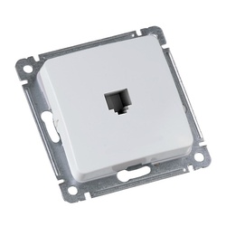 Розетка компьютерная RJ-45 с/у Master РСК-400, 1 гнездо, белая