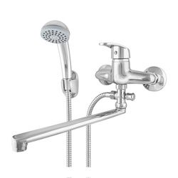 Смеситель для ванны Klip 817 с аксессуарами, L- излив 300мм