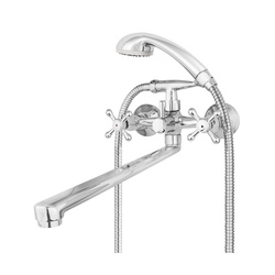 Смеситель для ванны Mix&Fix Soffron 7401-01 с аксессуарами, L- излив 350мм