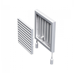 Решетка Vents 187х187 мм МВ120Рс, d=125мм, с москит. сеткой, пластик