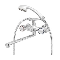 Смеситель для ванны Mix&Fix Petit 1407-03 с аксессуарами, L- излив 350мм