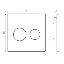 Клавиша механическая Ани-Пласт WP2430 для инсталляции WC1310, черная