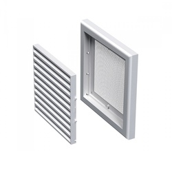 Решетка разъемная НашВент 154х154 мм МВ 100с, с москитной сеткой