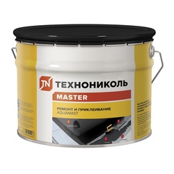 Мастика битумная АкваМаст гидроизоляционная для ремонта и приклеивания, 10 кг