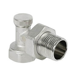 Клапан запорный для радиатора, угловой, 3/4"