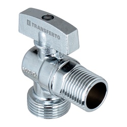 Кран шаровый угловой Klip 5003, с отражателем, 1/2"х1/2" Н/Н, бабочка