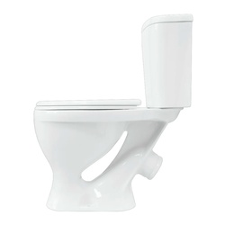 Унитаз-компакт Sanita Формат стандарт, косой выпуск, 615x360x760 мм