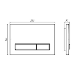 Клавиша механическая  Ани-Пласт WP1410, для инст. WC1110, хром
