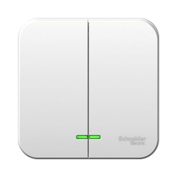 Выключатель о/у Blanca BLNVA105111, 2 клавиши, с/инд, белый