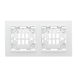 Рамка 2-х постовая Минск ERM-G-302-10, горизонтальная, белая