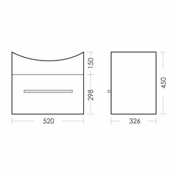 Тумба для ванной комнаты Sanita Лидер, 520х326х450 мм