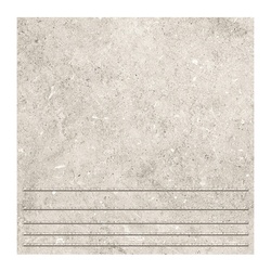 Ступень клинкерная плитка Керамин Вермонт 1, светло-серый, 298х298х8 мм