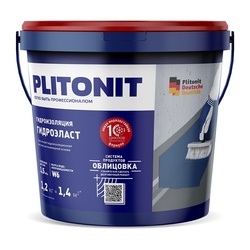 Полимерная эластичная гидроизоляция Plitonit ГидроЭласт (1,2 кг)