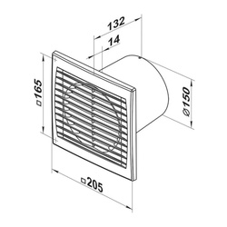 Вентилятор вытяжной Vents 150 С, 292 м3/ч