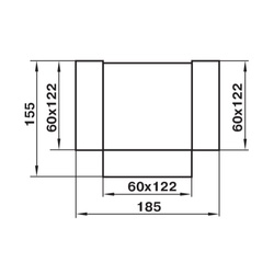 Тройник Наш Вент 737, 120х60 мм