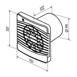 Вентилятор вытяжной НашВент Этюд 100, 99 м3/ч