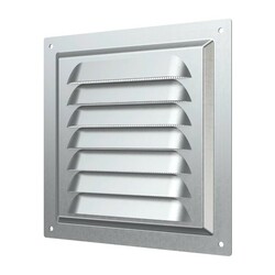 Решетка Era МЦ 150х150 мм, с москитной сеткой, металл оцинк.