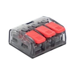 Клемма с рычажком 221-413 без пасты, 3 провода 0,2-4 мм2 (20 шт.)